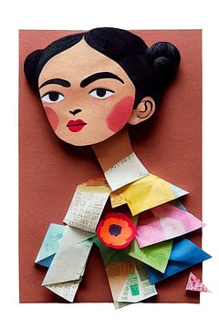 Young Frida (Paper Cut Version) von Treechild