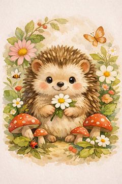 Niedliche Igel-Wanddekoration für Kinderzimmer