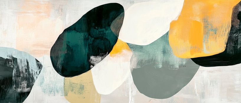 Abstracte kleurenharmonie met organische vormen van Poster Art Shop