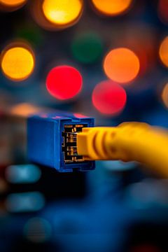 Netwerkkabel voor bokeh achtergrond van Poster Art Shop