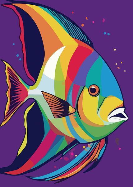 Angelfish Pop Art Stil von MIROKKU