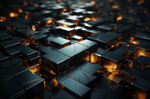 3D abstract met strakke vormen