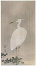 Ohara Koson - Little Egret in the Rain (edited) by Peter Balan thumbnail