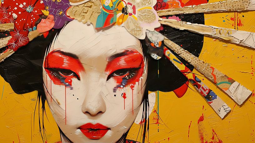Geisha-Gemälde von Egon Zitter