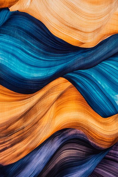 Farbenfrohe Wellenmuster abstrahiert von Poster Art Shop