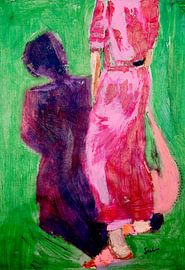 Frau mit Schatten von Gemälde Liesbeth Serlie
