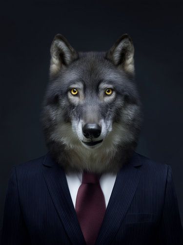Alpha Manager - Wolf in pinstripes with hypnotising eyes