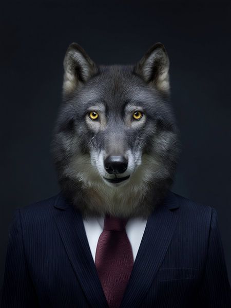 Alpha Manager - Wolf in pinstripes with hypnotising eyes by MArt