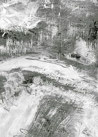 Wit en groen nr. 1. Abstracte hedendaagse kunst. van Dina Dankers