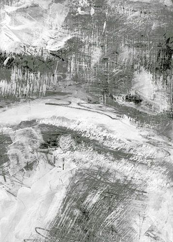 Wit en groen nr. 1. Abstracte hedendaagse kunst.