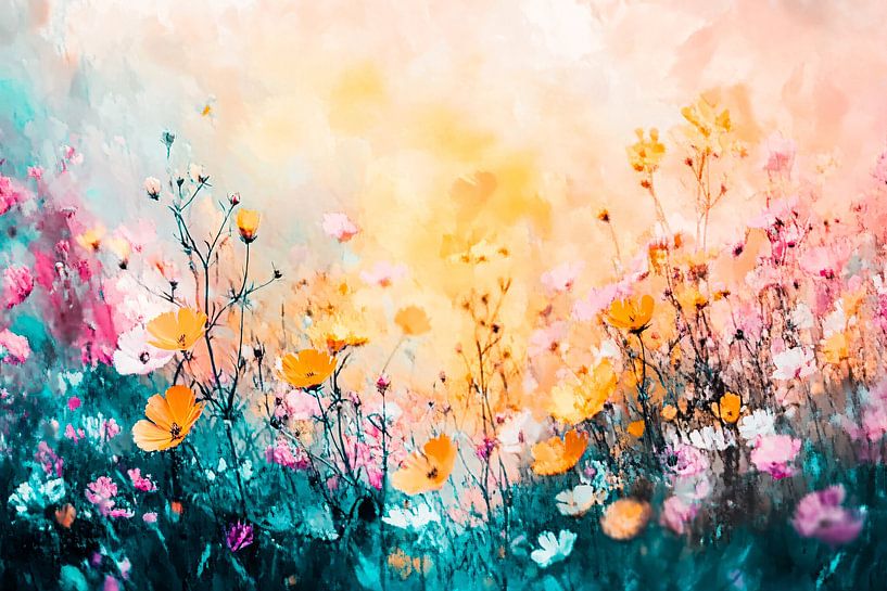 Buntes Blumenfeld von Imperial Art House