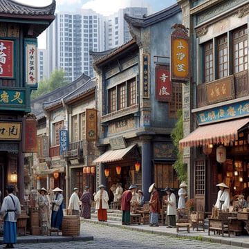 Chinese alley by Yvonne van Huizen
