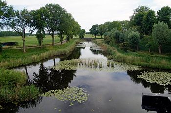 Hollands landschap ( waterlinie) weerspiegeling