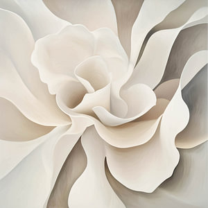 Monochrome Blume in verträumten Schichten