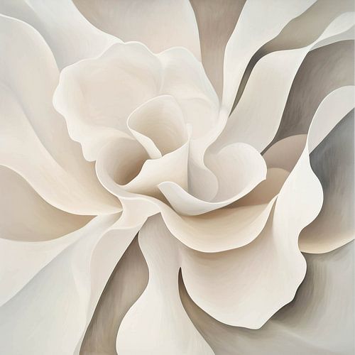 Fleur monochrome en couches rêveuses