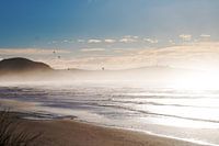 misty beaches