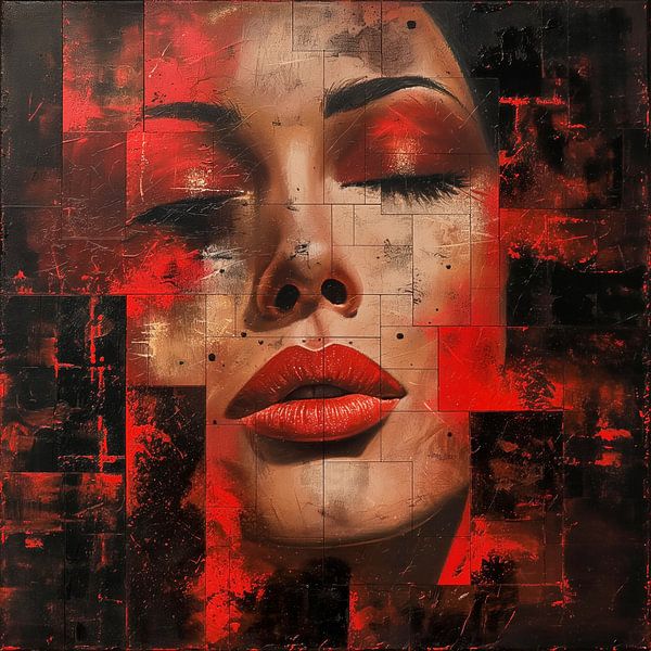 Frau in rot von ARTemberaubend