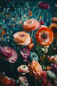 Flowers And Mosaic