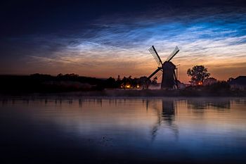 Night clouds with windmill