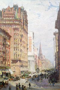 Colin Campbell Cooper,Fifth Avenue New York City 1906