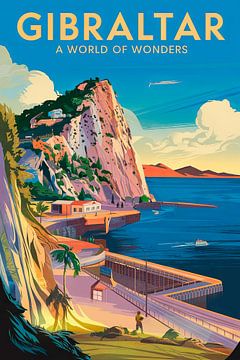 Gibraltar, Groot-Brittannië van Poster Art Shop