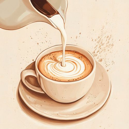 Heerlijk koffiegenot in een kopje