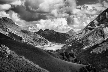 Reservoir at the foot of the Marmolada mountain by Rob Boon