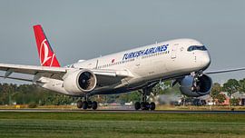 Turkish Airlines Airbus A350-900 passenger jet. by Jaap van den Berg