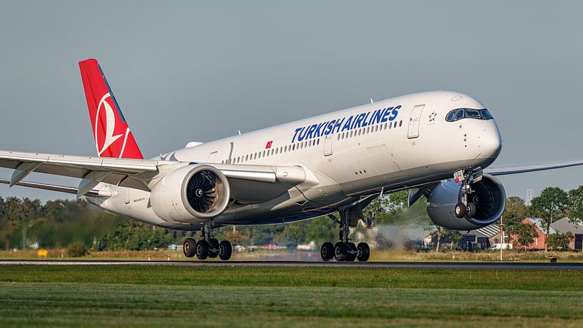 Turkish Airlines Airbus A350-900 passenger jet. by Jaap van den Berg
