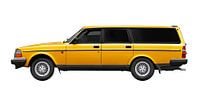 Volvo 245 station wagon in yellow by aRi F. Huber thumbnail