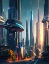 Futuristic colourful cityscape - 20 by Leo Luijten thumbnail