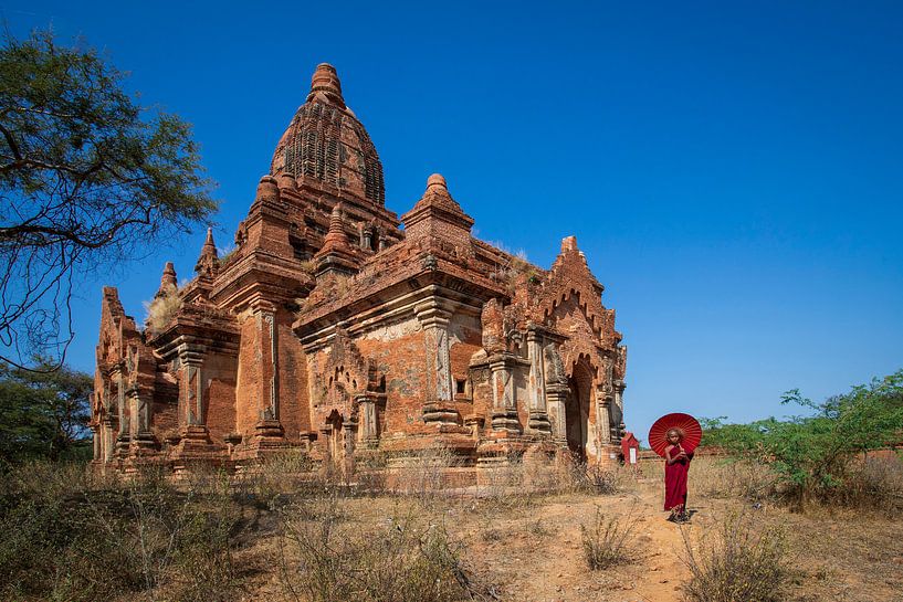 Moine à Bagan par Antwan Janssen
