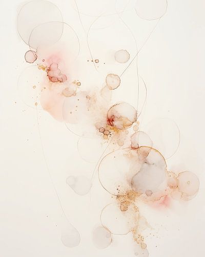 Modern und abstrakt in Rosa und Gold