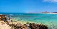 Panoramic view of Ervatao beach on Boa Vista
