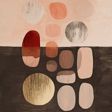 Géométrie douce, abstraction moderne sur Japandi Art Studio