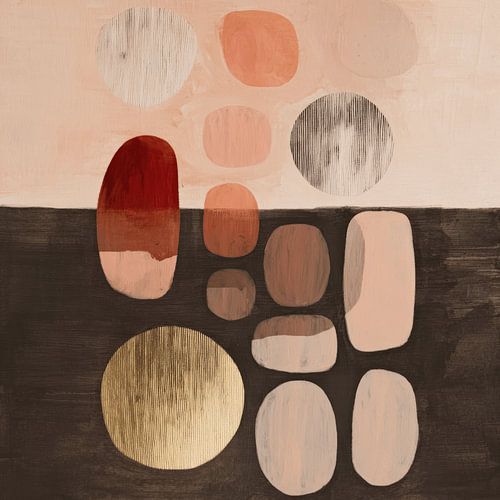 Weiche Geometrie, modern abstrakt von Japandi Art Studio