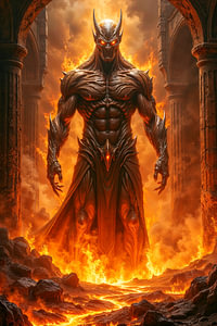 Dark Fantasy Art Wandbild: XARVETHRAK - Der Dämon in den Kammern der Verdammnis