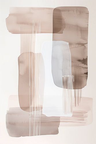 Flowing Shapes in Taupe