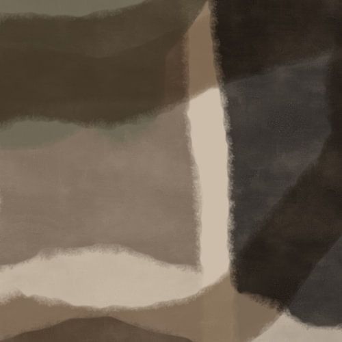 Moderne abstracte minimalistische kunst. Organische vormen en lijnen in neutrale kleuren. Golven.