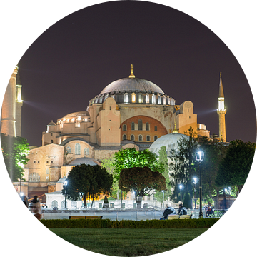 Hagia Sophia bij nacht, Istanboel van Niels Maljaars