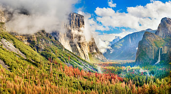 Bridalveil Fall im Herbst im Yosemite National Park