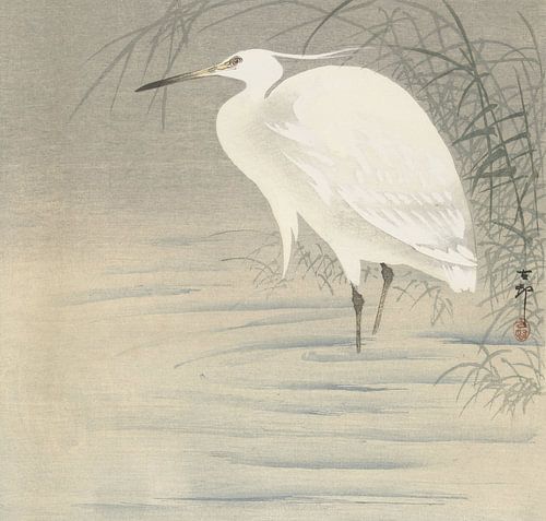 Petite aigrette de Ohara Koson