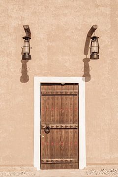 Bruine houten arabische deur