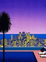Stadt Pop bei Nacht Schwimmbad