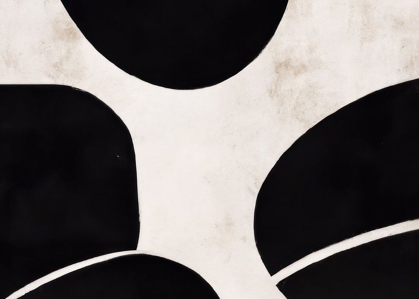 Formes et lignes modernes et noir et beige par Studio Allee