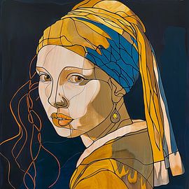 Das Mädchen mit dem Perlenohrring von Poster Art Shop