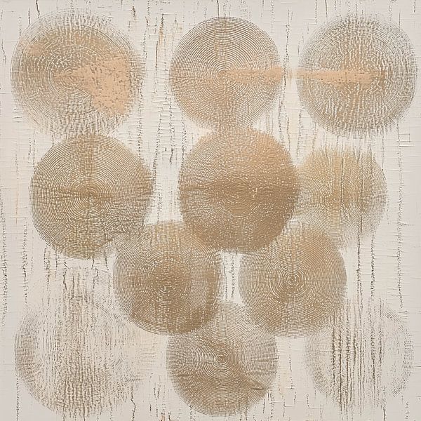 Timeless circles with natural texture by Color Square