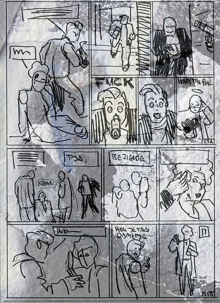 Strip Splinter Goes Urban (Esquisse p23-2) par MoArt (Maurice Heuts)