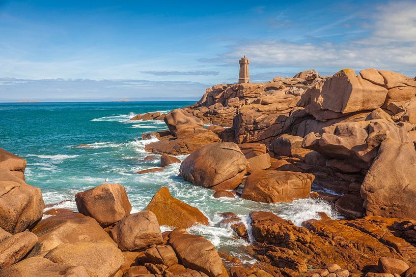 Phare de Ploumanac`h an der Côte de Granit Rose, Bretagne von Christian Müringer