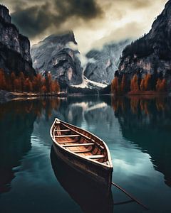 Boot im Bergsee